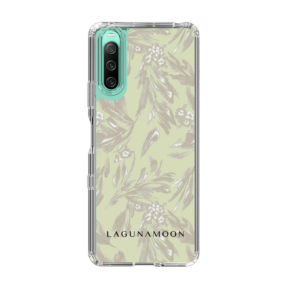 Slim Protection Case［ LAGUNAMOON - BotanicalJacquard - White×Beige ］