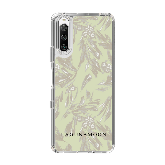 Slim Protection Case［ LAGUNAMOON - BotanicalJacquard - White×Beige ］