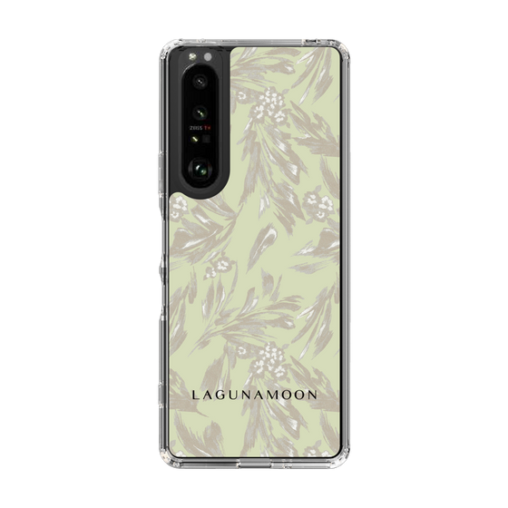 Slim Protection Case［ LAGUNAMOON - BotanicalJacquard - White×Beige ］