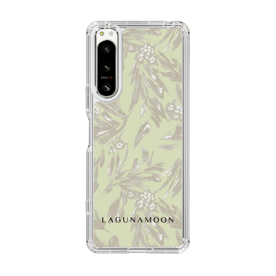 Slim Protection Case［ LAGUNAMOON - BotanicalJacquard - White×Beige ］