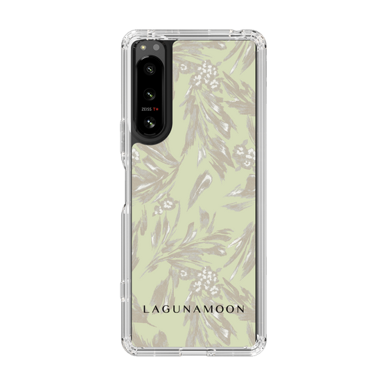 Slim Protection Case［ LAGUNAMOON - BotanicalJacquard - White×Beige ］