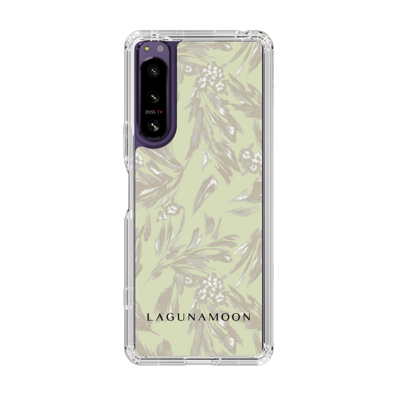 Slim Protection Case［ LAGUNAMOON - BotanicalJacquard - White×Beige ］
