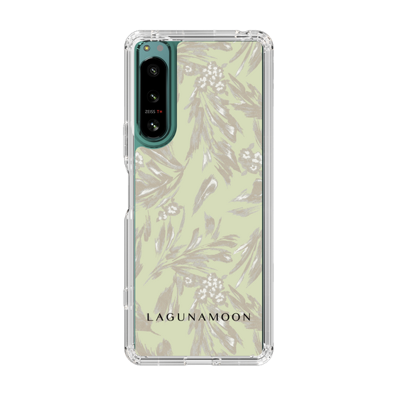 Slim Protection Case［ LAGUNAMOON - BotanicalJacquard - White×Beige ］