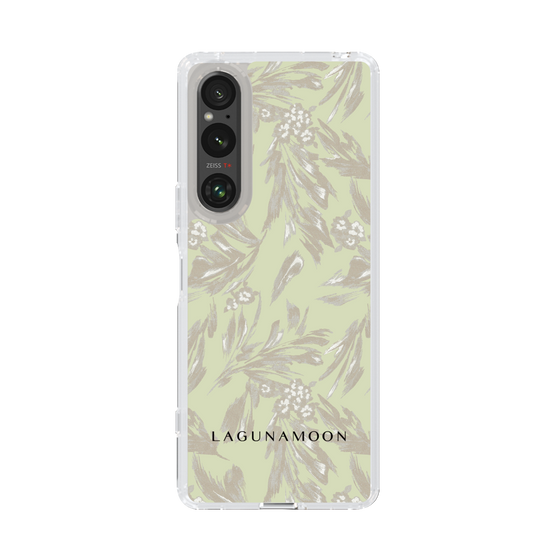 Slim Protection Case［ LAGUNAMOON - BotanicalJacquard - White×Beige ］