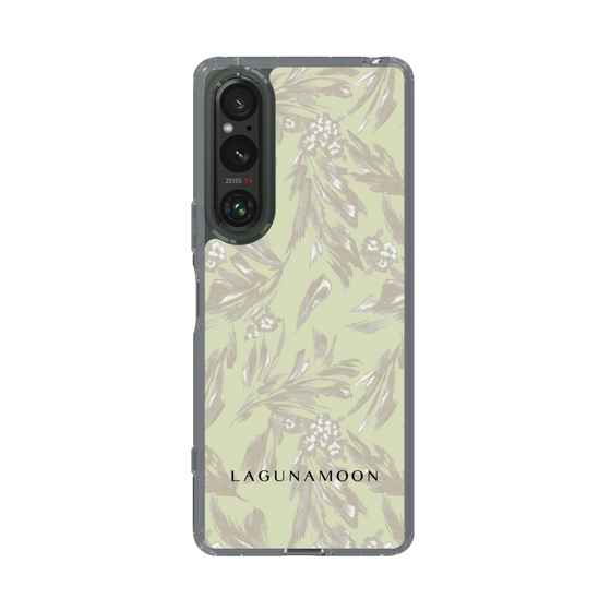 Slim Protection Case［ LAGUNAMOON - BotanicalJacquard - White×Beige ］