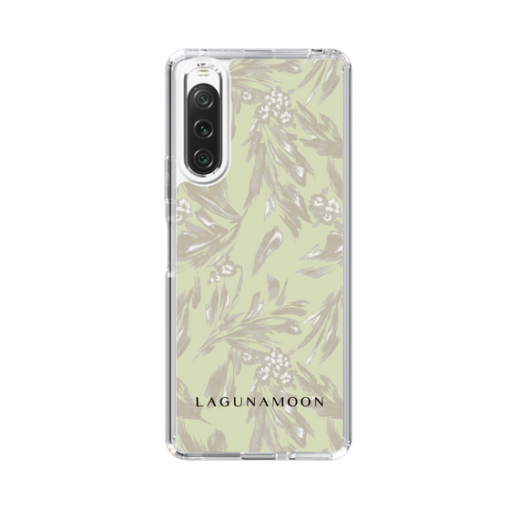 Slim Protection Case［ LAGUNAMOON - BotanicalJacquard - White×Beige ］