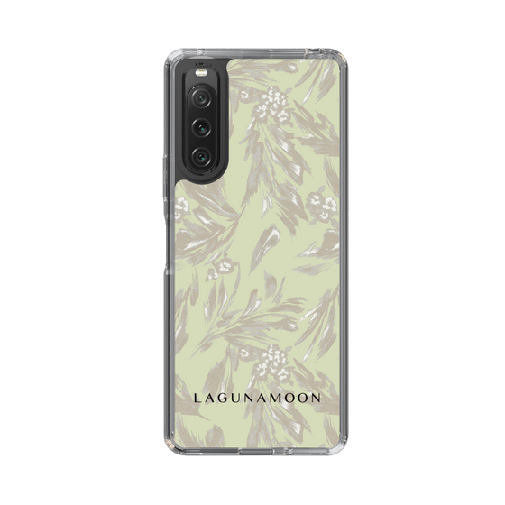 Slim Protection Case［ LAGUNAMOON - BotanicalJacquard - White×Beige ］