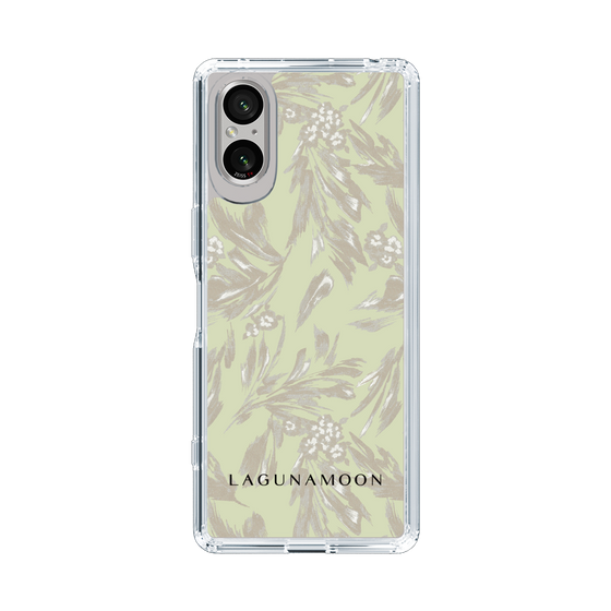 Slim Protection Case［ LAGUNAMOON - BotanicalJacquard - White×Beige ］