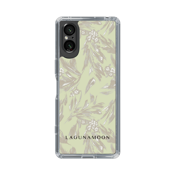 Slim Protection Case［ LAGUNAMOON - BotanicalJacquard - White×Beige ］