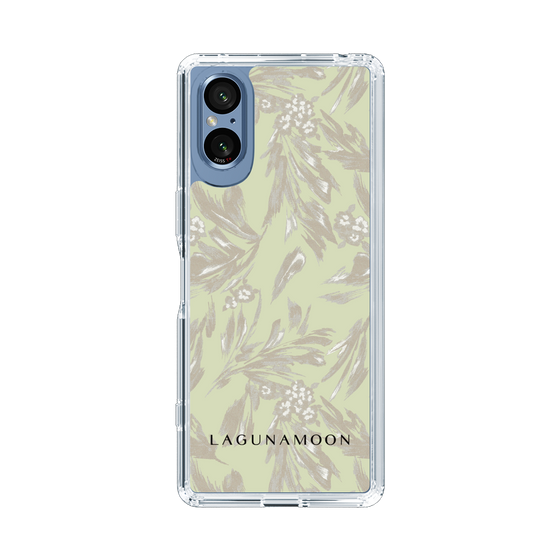 Slim Protection Case［ LAGUNAMOON - BotanicalJacquard - White×Beige ］