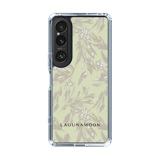 Slim Protection Case［ LAGUNAMOON - BotanicalJacquard - White×Beige ］