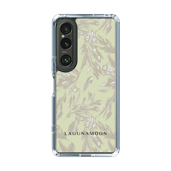 Slim Protection Case［ LAGUNAMOON - BotanicalJacquard - White×Beige ］