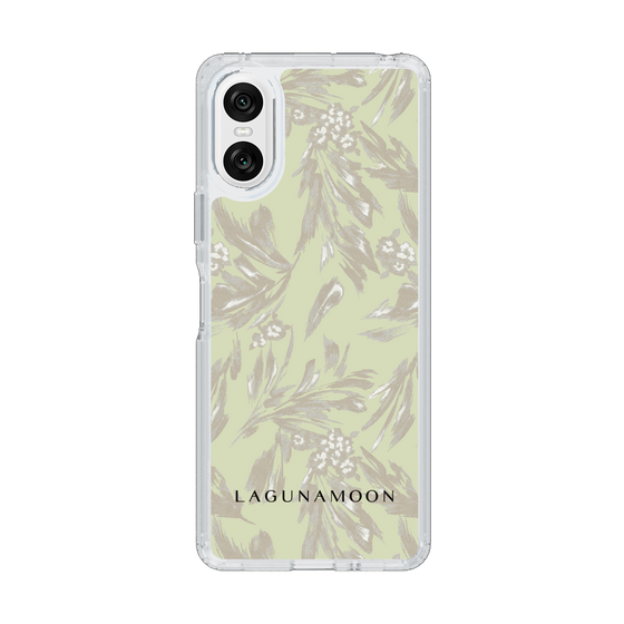 Slim Protection Case［ LAGUNAMOON - BotanicalJacquard - White×Beige ］
