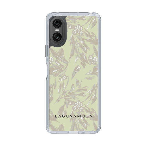 Slim Protection Case［ LAGUNAMOON - BotanicalJacquard - White×Beige ］