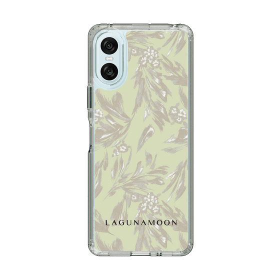Slim Protection Case［ LAGUNAMOON - BotanicalJacquard - White×Beige ］