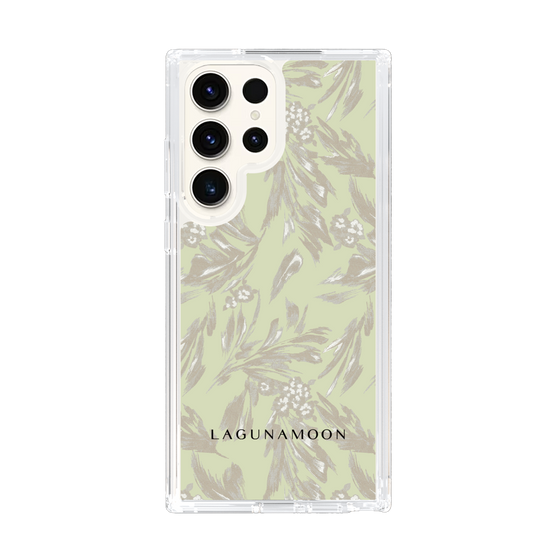 Slim Protection Case［ LAGUNAMOON - BotanicalJacquard - White×Beige ］