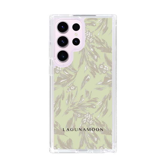 Slim Protection Case［ LAGUNAMOON - BotanicalJacquard - White×Beige ］
