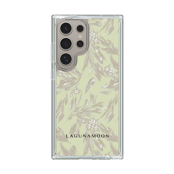 Slim Protection Case［ LAGUNAMOON - BotanicalJacquard - White×Beige ］