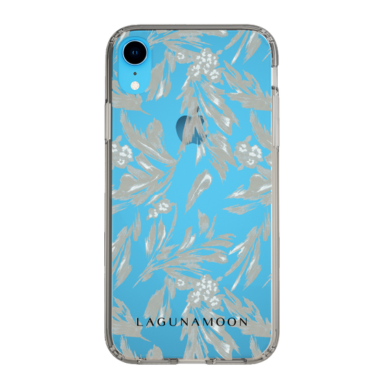 Slim Protection Case［ LAGUNAMOON - BotanicalJacquard - Clear×Beige ］