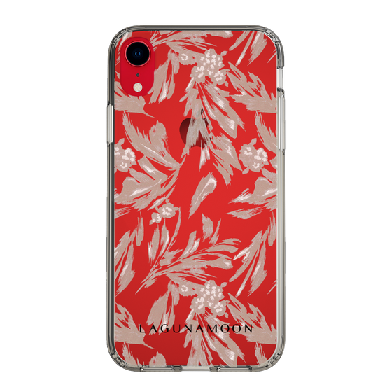 Slim Protection Case［ LAGUNAMOON - BotanicalJacquard - Clear×Beige ］
