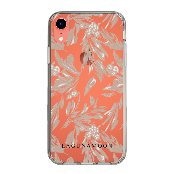 Slim Protection Case［ LAGUNAMOON - BotanicalJacquard - Clear×Beige ］
