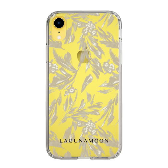 Slim Protection Case［ LAGUNAMOON - BotanicalJacquard - Clear×Beige ］
