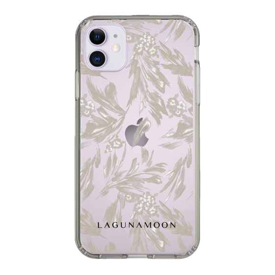 Slim Protection Case［ LAGUNAMOON - BotanicalJacquard - Clear×Beige ］