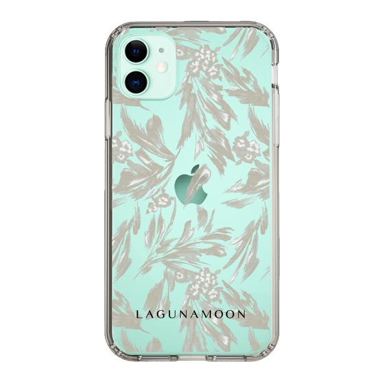 Slim Protection Case［ LAGUNAMOON - BotanicalJacquard - Clear×Beige ］