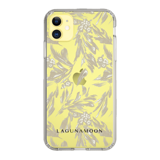Slim Protection Case［ LAGUNAMOON - BotanicalJacquard - Clear×Beige ］