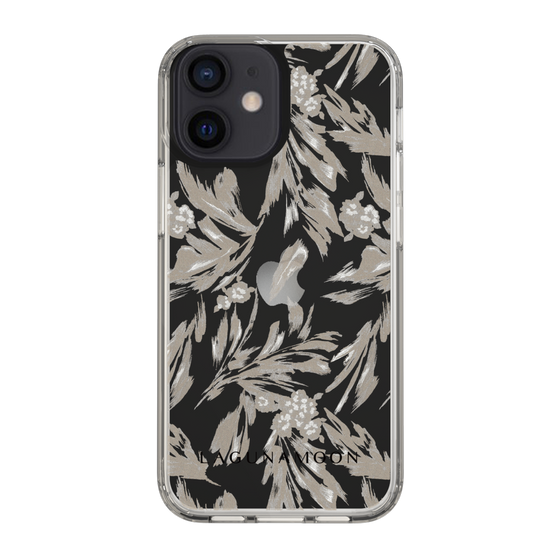 Slim Protection Case［ LAGUNAMOON - BotanicalJacquard - Clear×Beige ］