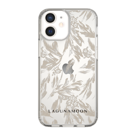 Slim Protection Case［ LAGUNAMOON - BotanicalJacquard - Clear×Beige ］
