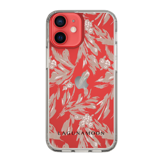 Slim Protection Case［ LAGUNAMOON - BotanicalJacquard - Clear×Beige ］