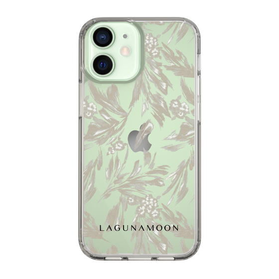Slim Protection Case［ LAGUNAMOON - BotanicalJacquard - Clear×Beige ］