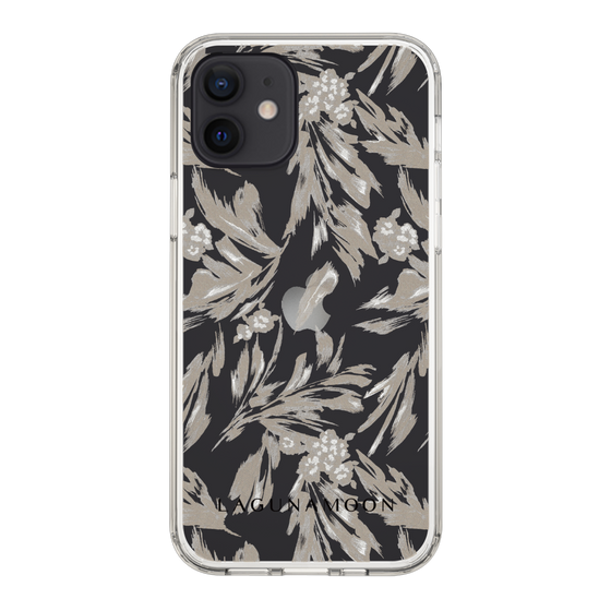 Slim Protection Case［ LAGUNAMOON - BotanicalJacquard - Clear×Beige ］