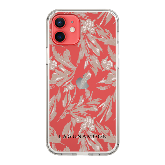 Slim Protection Case［ LAGUNAMOON - BotanicalJacquard - Clear×Beige ］
