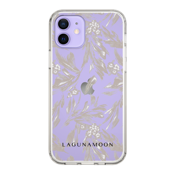 Slim Protection Case［ LAGUNAMOON - BotanicalJacquard - Clear×Beige ］