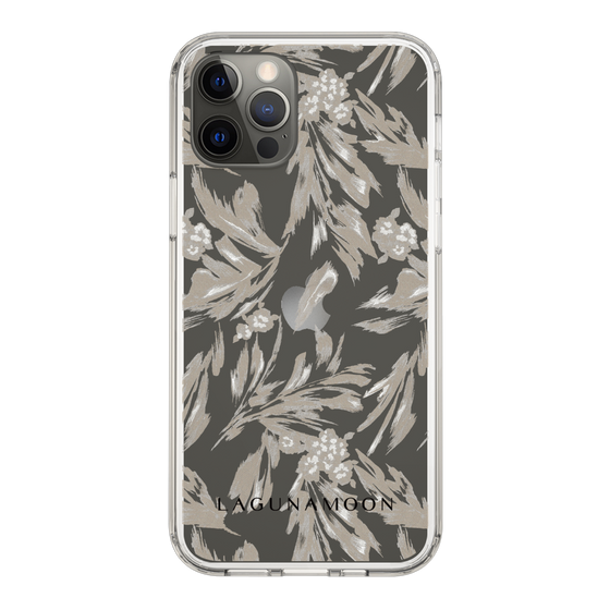 Slim Protection Case［ LAGUNAMOON - BotanicalJacquard - Clear×Beige ］