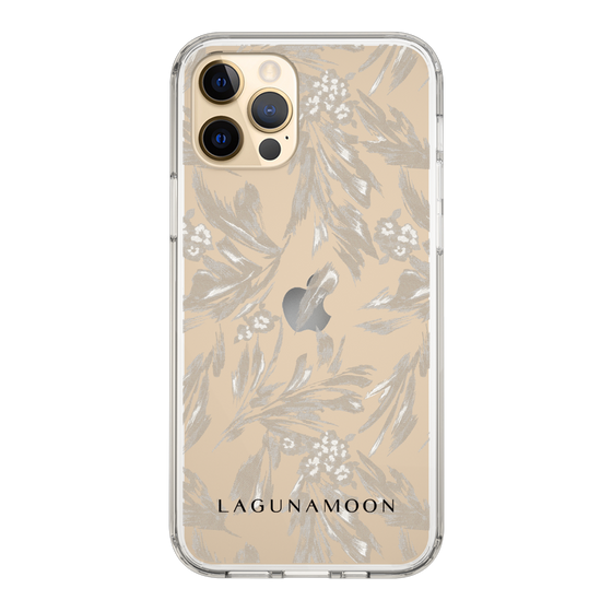 Slim Protection Case［ LAGUNAMOON - BotanicalJacquard - Clear×Beige ］
