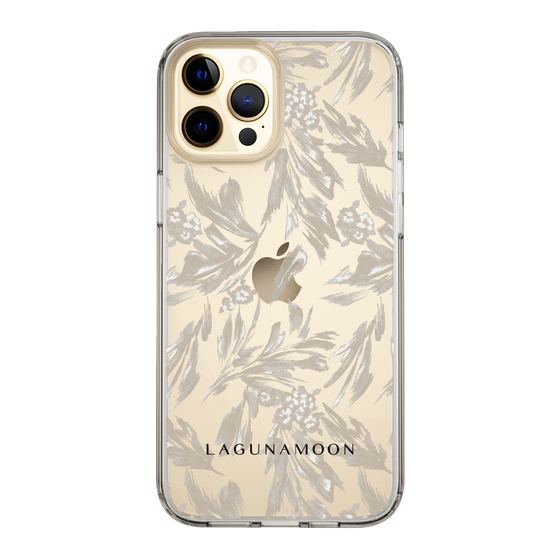 Slim Protection Case［ LAGUNAMOON - BotanicalJacquard - Clear×Beige ］