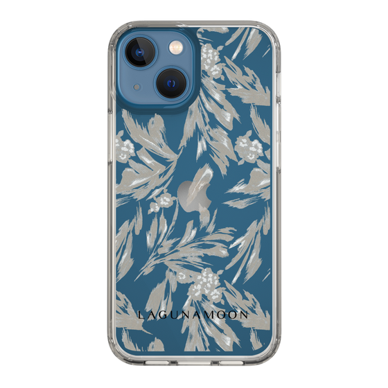 Slim Protection Case［ LAGUNAMOON - BotanicalJacquard - Clear×Beige ］