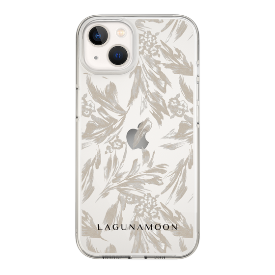 Slim Protection Case［ LAGUNAMOON - BotanicalJacquard - Clear×Beige ］