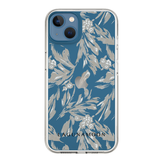 Slim Protection Case［ LAGUNAMOON - BotanicalJacquard - Clear×Beige ］