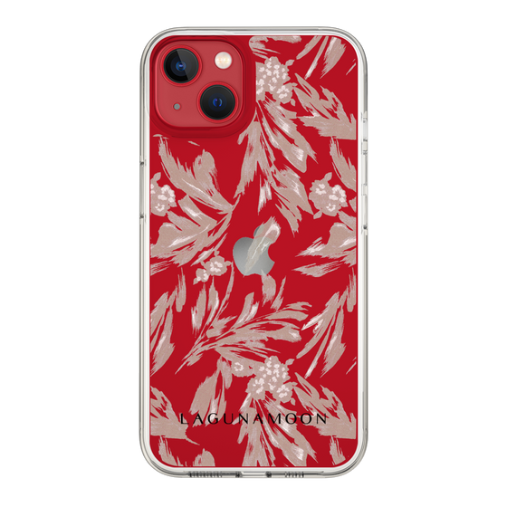 Slim Protection Case［ LAGUNAMOON - BotanicalJacquard - Clear×Beige ］