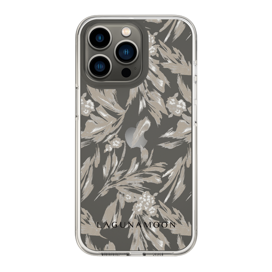Slim Protection Case［ LAGUNAMOON - BotanicalJacquard - Clear×Beige ］