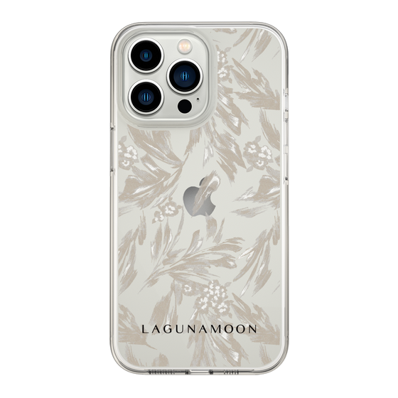 Slim Protection Case［ LAGUNAMOON - BotanicalJacquard - Clear×Beige ］