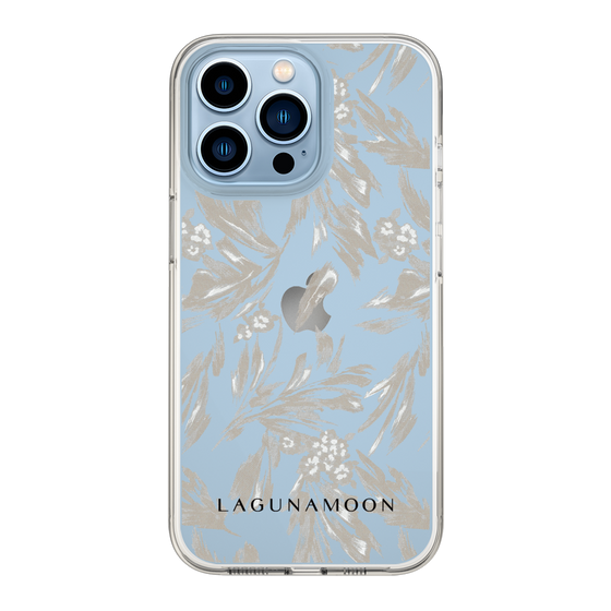 Slim Protection Case［ LAGUNAMOON - BotanicalJacquard - Clear×Beige ］