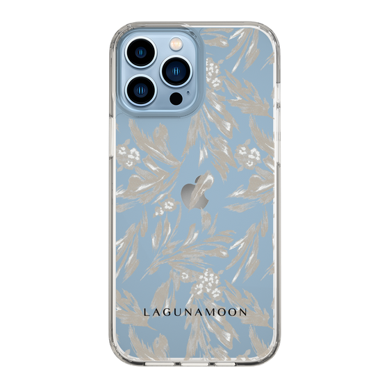 Slim Protection Case［ LAGUNAMOON - BotanicalJacquard - Clear×Beige ］