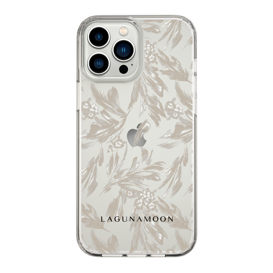 Slim Protection Case［ LAGUNAMOON - BotanicalJacquard - Clear×Beige ］