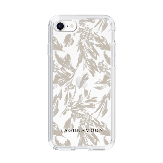 Slim Protection Case［ LAGUNAMOON - BotanicalJacquard - Clear×Beige ］