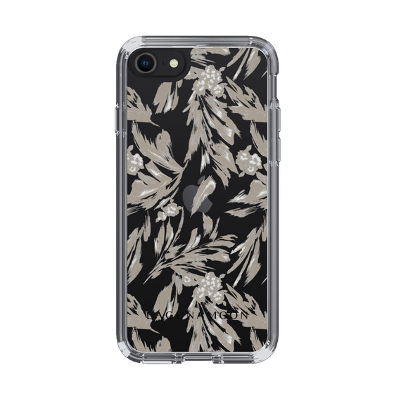 Slim Protection Case［ LAGUNAMOON - BotanicalJacquard - Clear×Beige ］